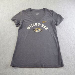 Missouri Tigers Shirt Womens XS Gray Nike NCAA Football Sports Short Sleeve Tee